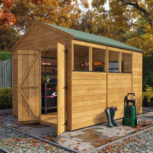 10x8 BillyOh Pro Apex HD Heavy Duty Apex Shed with Windows Spacious Wooden Workshop