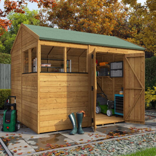 10x8 BillyOh Pro Reverse Apex HD Heavy Duty Wooden Workshop Shed High Ceiling Apex Design