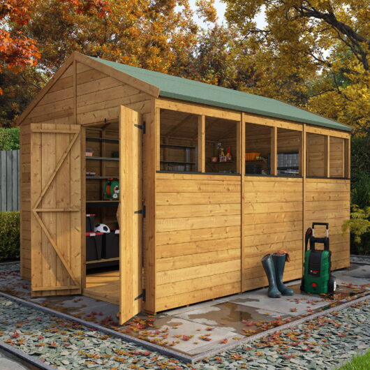 12x8 BillyOh Pro Apex HD Wooden Workshop Shed Heavy Duty High Ceiling Apex Shed
