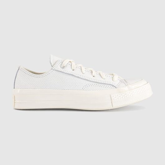 Converse Kids All Star Ox 70 S Trainers Vintage White Vintage White Perforated Leather, 4