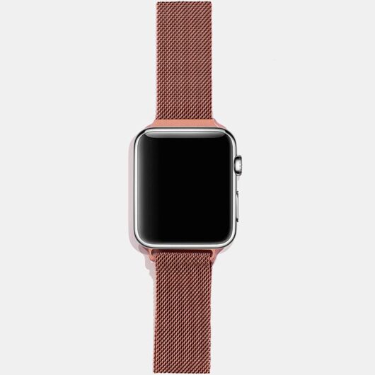 Magnetic Chain Apple Watch Strap - Rose Gold, 42/44/45mm